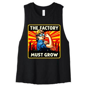 Factorio The Factory Must Grow Women's Racerback Cropped Tank