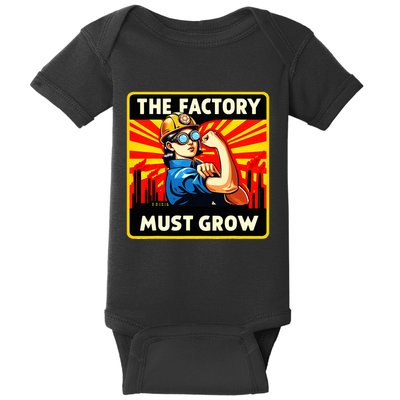 Factorio The Factory Must Grow Baby Bodysuit