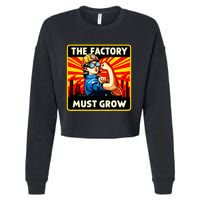 Factorio The Factory Must Grow Cropped Pullover Crew