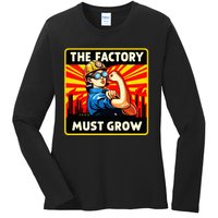 Factorio The Factory Must Grow Ladies Long Sleeve Shirt