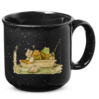 Frog Toad Fishing Vintage Classic Book Frog Reading Book 15oz Campfire Ceramic Mug