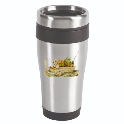 Frog Toad Fishing Vintage Classic Book Frog Reading Book 16oz Travel Tumbler