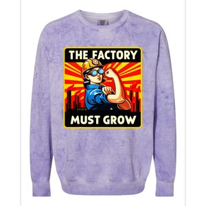 Factorio The Factory Must Grow Colorblast Crewneck Sweatshirt