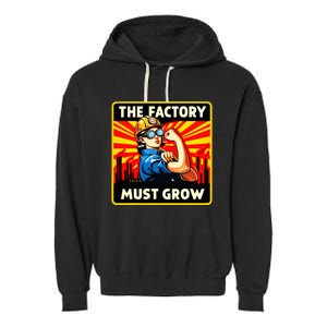 Factorio The Factory Must Grow Garment-Dyed Fleece Hoodie