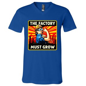 Factorio The Factory Must Grow V-Neck T-Shirt