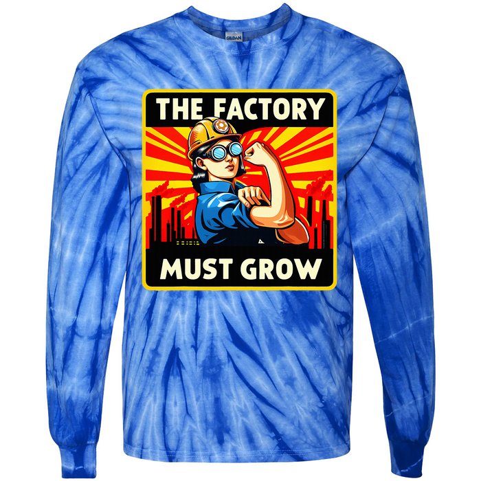 Factorio The Factory Must Grow Tie-Dye Long Sleeve Shirt