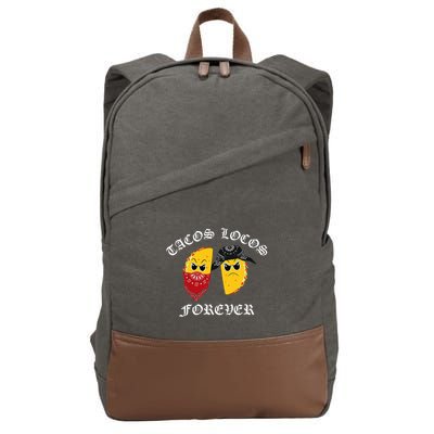 Funny Taco For Tacos Locos Forever Cotton Canvas Backpack