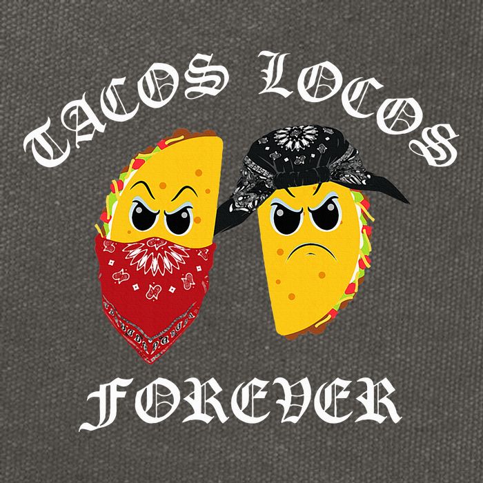 Funny Taco For Tacos Locos Forever Cotton Canvas Backpack