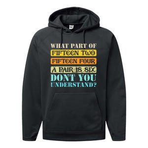 Fifteen Two Fifteen Four A Pair Is Six Funny Cribbage Game Performance Fleece Hoodie