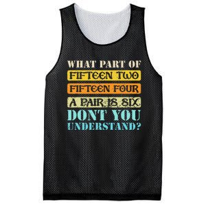 Fifteen Two Fifteen Four A Pair Is Six Funny Cribbage Game Mesh Reversible Basketball Jersey Tank