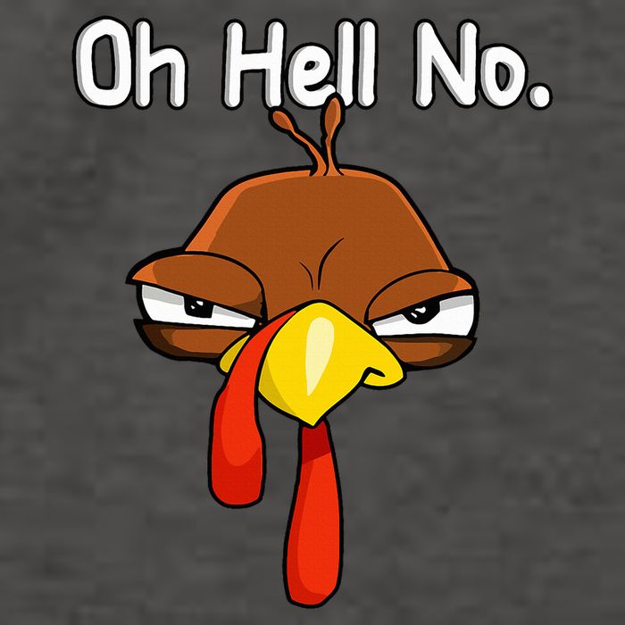 Funny Turkey Face Thanksgiving Oh Hell No Vector Backpack
