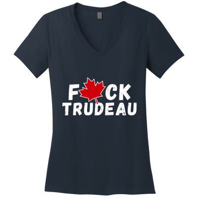 Fuck Trudeau Women's V-Neck T-Shirt