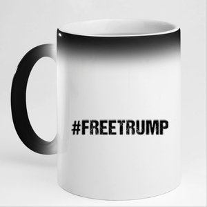 Free Trump Free Donald Trump 2024 #Freetrump 11oz Black Color Changing Mug