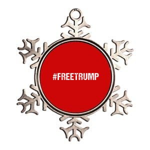 Free Trump Free Donald Trump 2024 #Freetrump Metallic Star Ornament