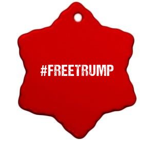 Free Trump Free Donald Trump 2024 #Freetrump Ceramic Star Ornament