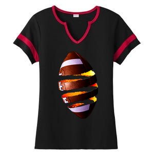 Football Tear Ladies Halftime Notch Neck Tee