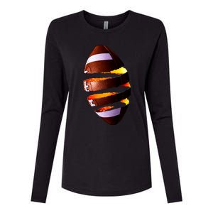 Football Tear Womens Cotton Relaxed Long Sleeve T-Shirt