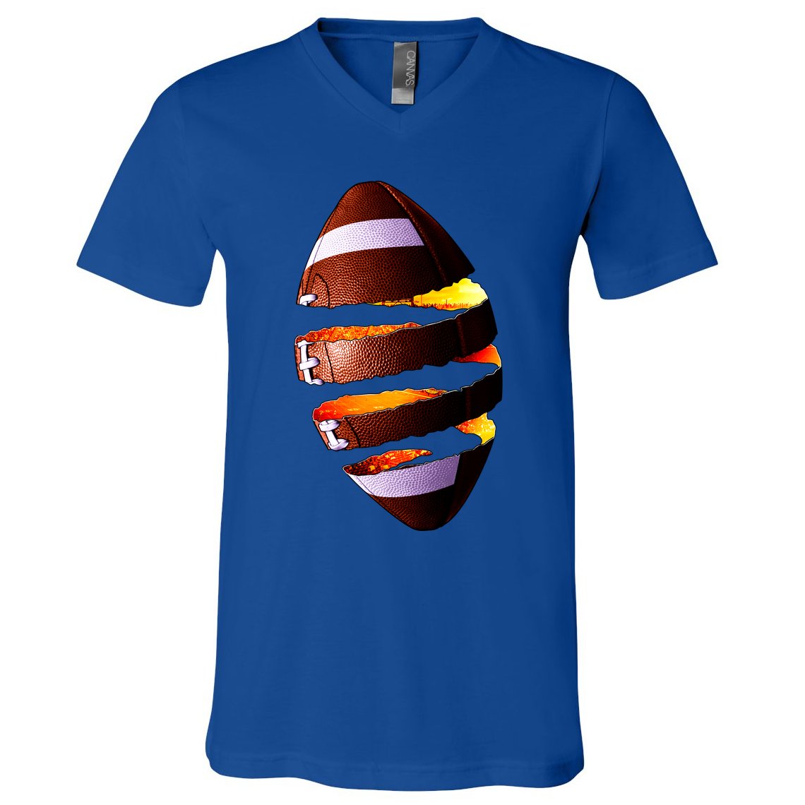 Football Tear V-Neck T-Shirt