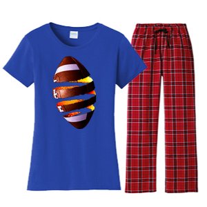 Football Tear Women's Flannel Pajama Set