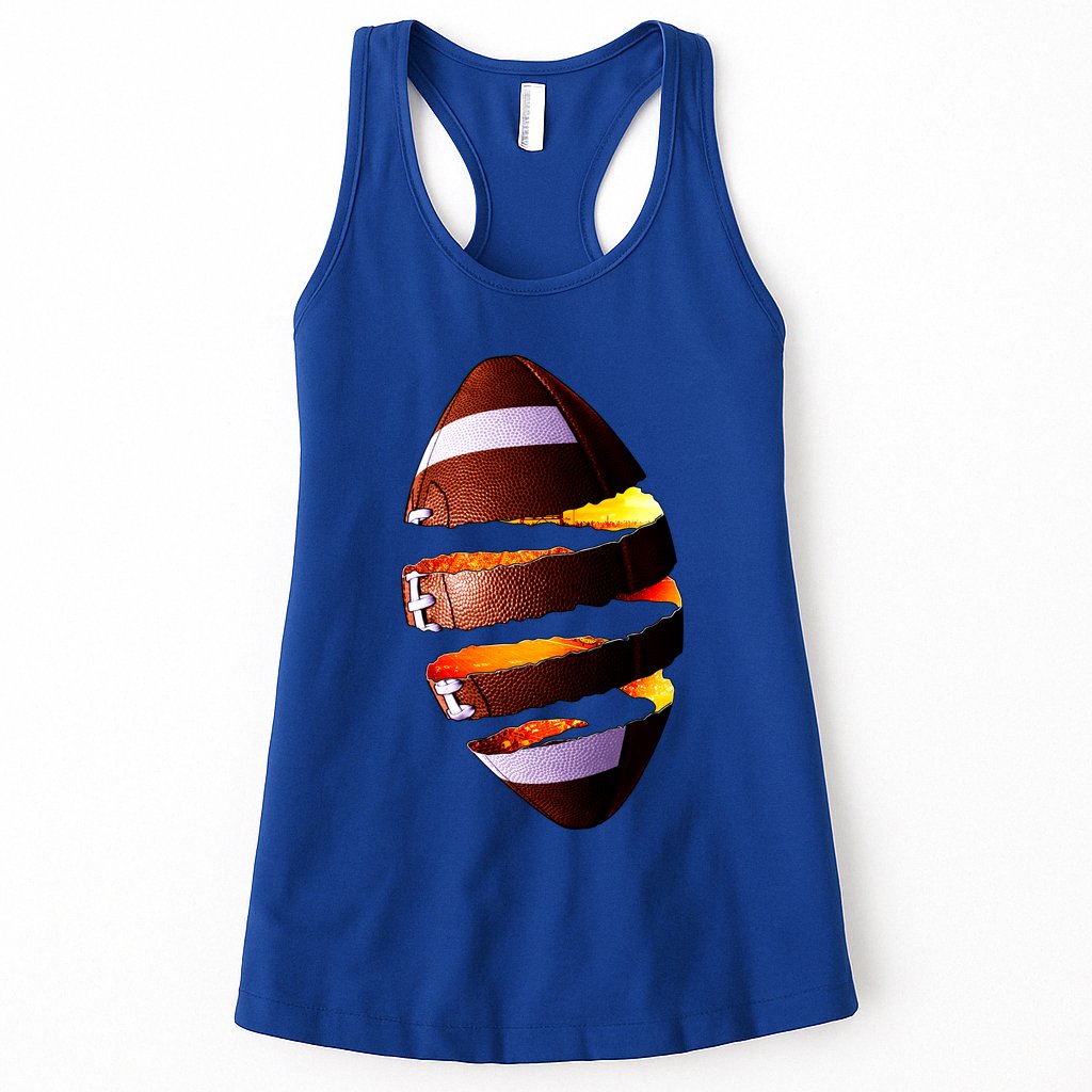 Football Tear Womens Tank Top