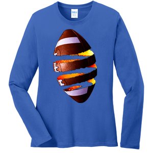 Football Tear Ladies Long Sleeve Shirt