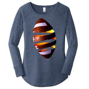 Football Tear Women's Perfect Tri Tunic Long Sleeve Shirt