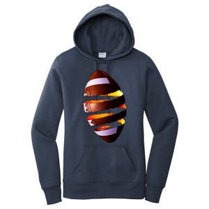 Football Tear Women's Pullover Hoodie