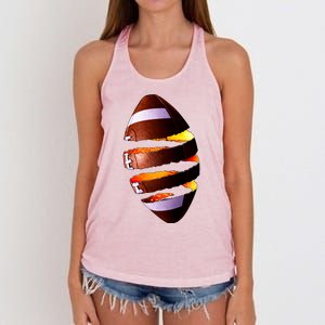 Football Tear Women's Knotted Racerback Tank