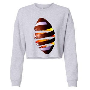 Football Tear Cropped Pullover Crew