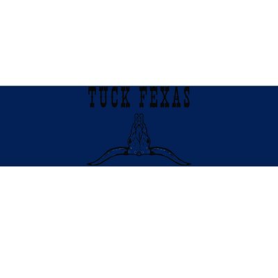 Funny Tuck Fexas Vintage Horns Down Bumper Sticker