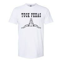 Funny Tuck Fexas Vintage Horns Down Softstyle CVC T-Shirt