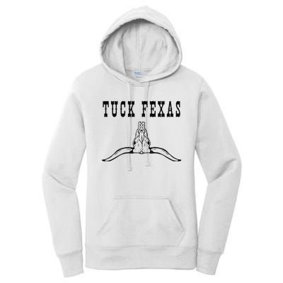 Funny Tuck Fexas Vintage Horns Down Women's Pullover Hoodie