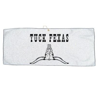 Funny Tuck Fexas Vintage Horns Down Large Microfiber Waffle Golf Towel