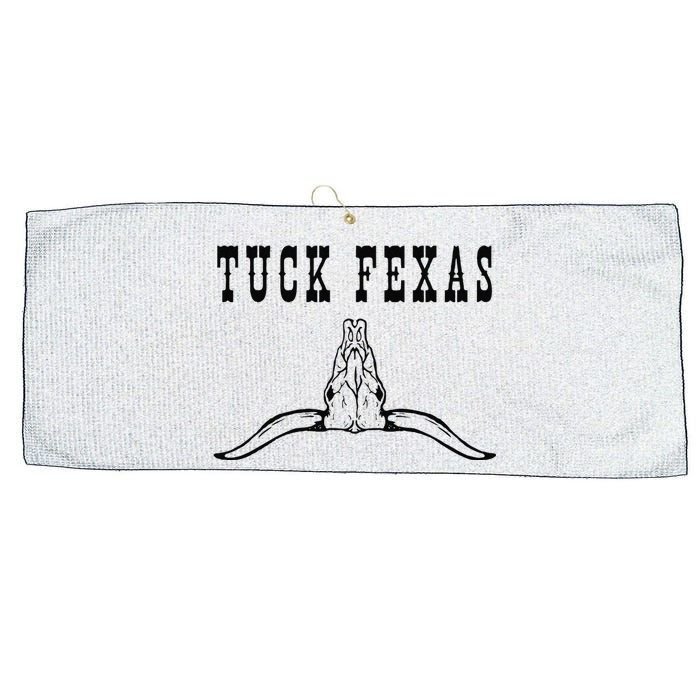 Funny Tuck Fexas Vintage Horns Down Large Microfiber Waffle Golf Towel