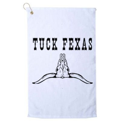 Funny Tuck Fexas Vintage Horns Down Platinum Collection Golf Towel