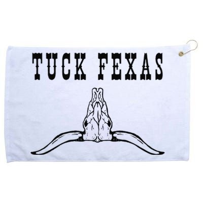 Funny Tuck Fexas Vintage Horns Down Grommeted Golf Towel