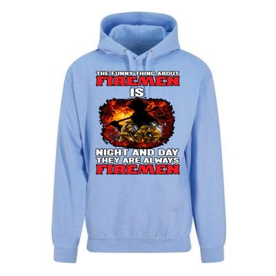 Firefighter The Funny Thing About Fire Is Night And Day Gift Unisex Surf Hoodie