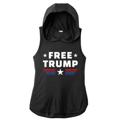 Free Trump Ladies PosiCharge Tri-Blend Wicking Draft Hoodie Tank