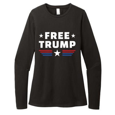 Free Trump Womens CVC Long Sleeve Shirt