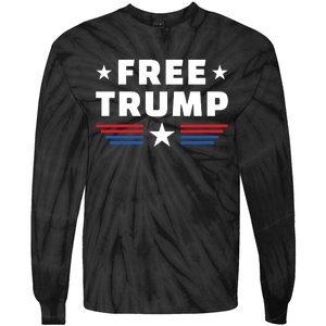 Free Trump Tie-Dye Long Sleeve Shirt