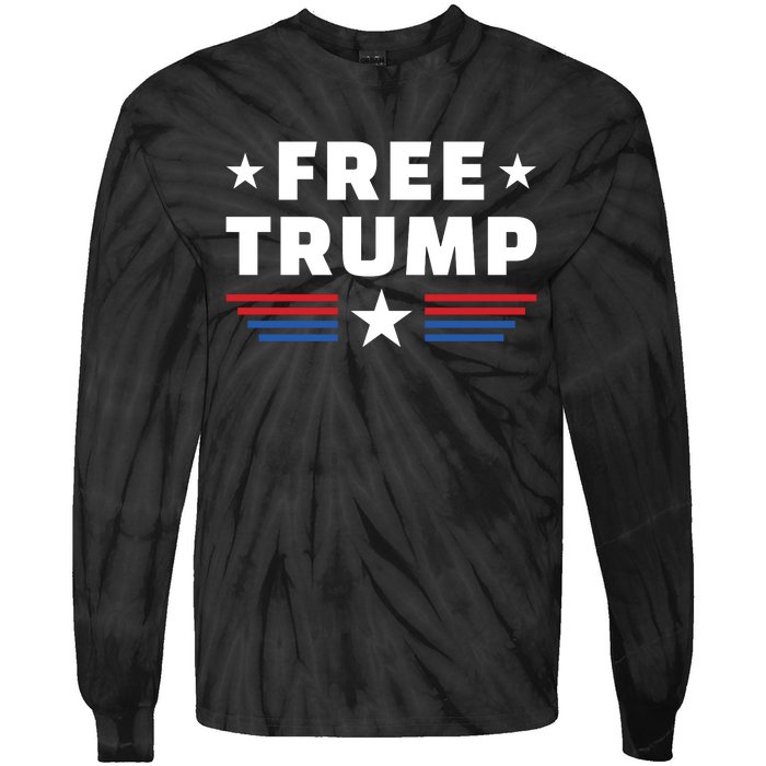 Free Trump Tie-Dye Long Sleeve Shirt