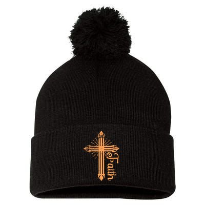 Faith T Pom Pom 12in Knit Beanie