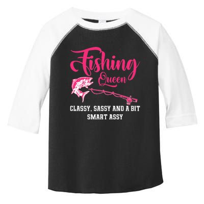 Funny Trout Fishing Queen Classy Sassy And A Bit Smart Assy Toddler Fine Jersey T-Shirt