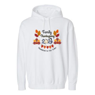 Family Thanksgiving Garment-Dyed Fleece Hoodie