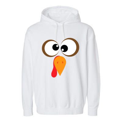 Funny Turkey Face Thanksgiving Idea Trending Gift Garment-Dyed Fleece Hoodie