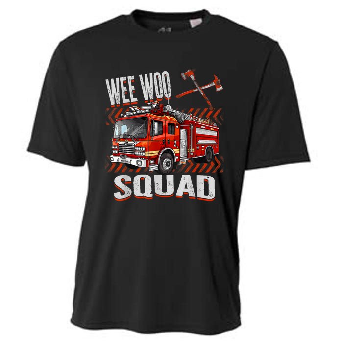 Fire Truck Firefighters Lovers Wee Woo Squad Cooling Performance Crew T-Shirt