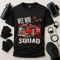 Fire Truck Firefighters Lovers Wee Woo Squad Cooling Performance Crew T-Shirt