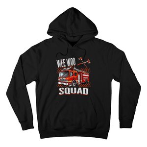 Fire Truck Firefighters Lovers Wee Woo Squad Hoodie