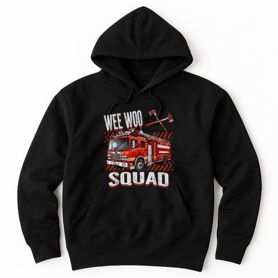 Fire Truck Firefighters Lovers Wee Woo Squad Hoodie