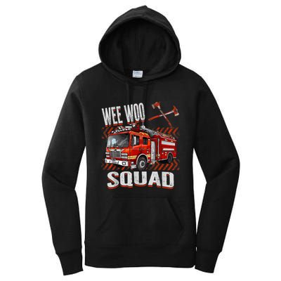 Fire Truck Firefighters Lovers Wee Woo Squad Women's Pullover Hoodie